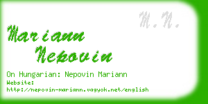 mariann nepovin business card